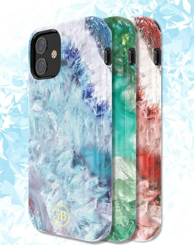 Maskë telefoni Kingxbar Agate Series për iPhone 12 mini, PC, shumë e hollë, e kuqe