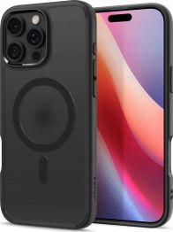 Mbulesë Spigen Ultra Hybrid MagSafe për iPhone 16 Pro, transparente, buzë të zeza