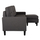 Sofa këndore (HM3237.01), gri/ zezë