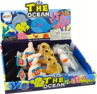 Set lodrash pelushi detare Leantoys, mini, miks kafshësh