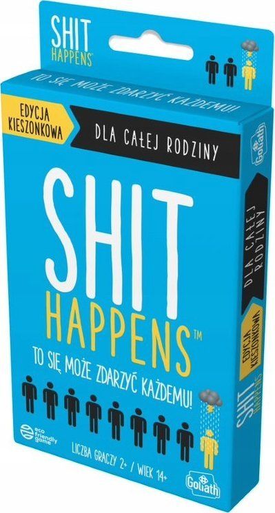 Lojë me letra Goliath Shit Happens Family Edition, 108 letra, 2+ lojtarë, blu