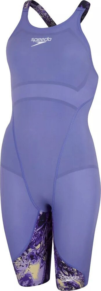 Kostum garimi njëpjesësh Speedo LZR Ignite, për goca, i miratuar nga FINA, Miami lilac