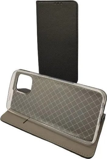 Mbulesë portofol telefoni OEM, me stand, me xhep për karta, e zezë