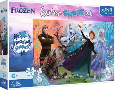 Puzzle Trefl Frozen Super Shape XL, 160 pjesë, për fëmijë 6+