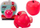 Lodër puzzle Leantoys Apple Cube, si mollë, 3+ vjeç, e kuqe