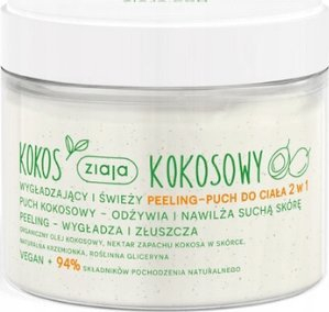 Skrab trupi Ziaja Smoothing And Fresh Body Fluff 2in1, me aromë kokosi dhe portokalli