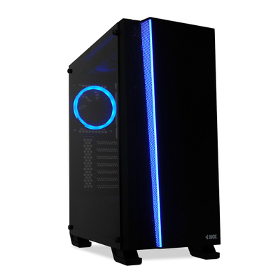 Kuti kompjuteri iBOX Wizard 4 OW4, ATX, RGB, e zezë