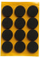 Pads vetëngjitëse për mobilje Haushalt, 2.5 mm, D 20 mm, 12 copë, të zeza