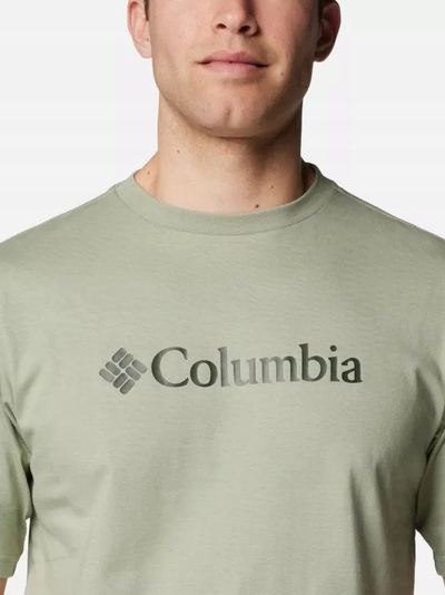 Bluzë Columbia CSC Basic Logo SS Tee M, pambuk poliestër, me mëngë të shkurtra, e gjelbër