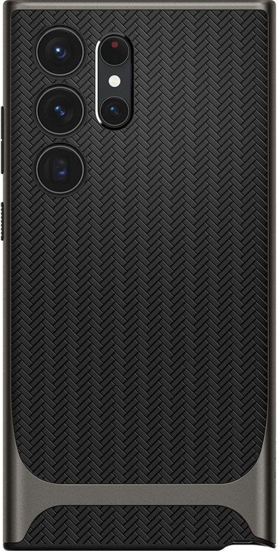 Këllëf telefoni Spigen Neo Hybrid për Samsung Galaxy S23 Ultra, mbrojtës plastik TPU, Gunmetal