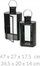 Set llambash dekorative PROGARDEN KO NB1720720, metal dhe xham, 2 copë, të zeza