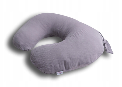 Jastëk pozicionues miniRELAX, 150 cm, muslin, 44 cm, gri