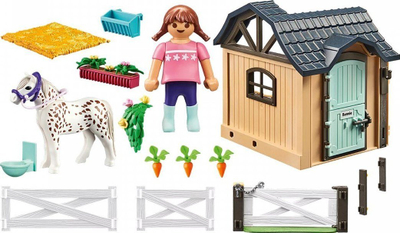 Set loje Playmobil Country 71240, stallë kali, 68 copë, shumëngjyrësh