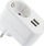 Adapter karikimi USB Schwaiger, futet direkt në prizë 230V me dalje kaluese, 2x USB, i bardhë