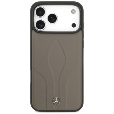 Mbrojtëse telefoni Mercedes Leather Case The Move MagSafe, për iPhone 17 Pro Max, lëkurë natyrale, bezhë