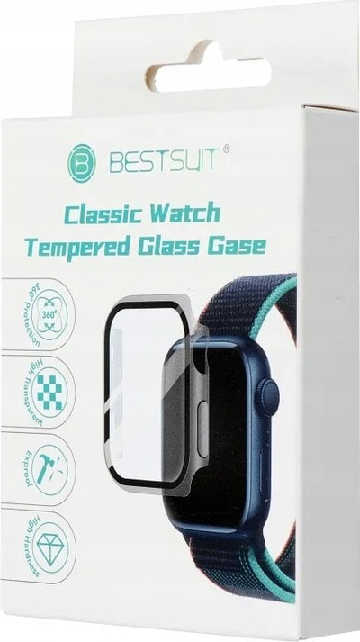 Kuti mbrojtëse Bestsuit Flexible për Apple Watch 10 46mm, me xham të integruar, e zezë