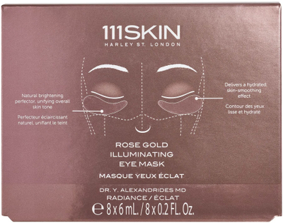 Maskë për sy 111Skin Rose Gold Illuminating, set me 8 palë, uniseks