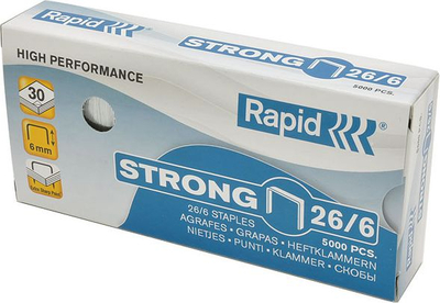 Kapëse zyre Rapid 26x6 Strong, 5000 copë, metal