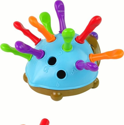 Lodër edukative Leantoys Blue Hedgehog 15997, puzzle me gjemba, shumëngjyrëshe