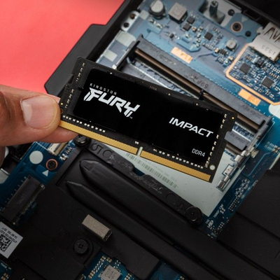 Memorie RAM për laptop Kingston Fury Impact KF426S16IBK2/64, 64GB DDR4, 2666MHz CL16, SODIMM, e zezë