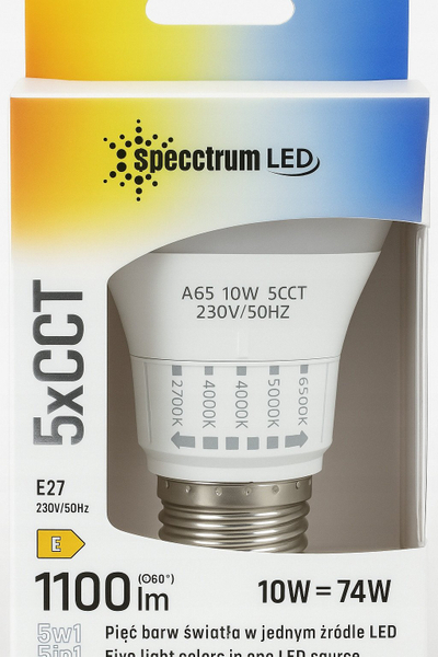 Llambë LED GLS 5 ngjyra drite, 10W, E27, 230V