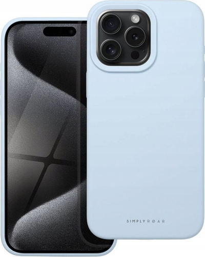 Mbulesë telefoni Roar Cloud Skin për iPhone 15 Pro Max, silikon, blu e çelët