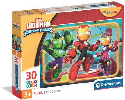 Puzzle Clementoni Super Color Iron Man and his Fantastic, 30 pjesë, shumëngjyrësh