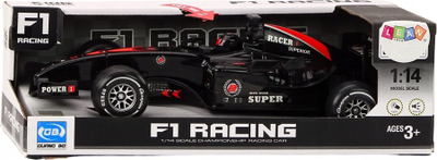 Играча количка тркачка Lean Toys F1 18674, размер 1:14, светла и звуци, црна