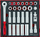 Set çelësash gogë Teng Tools TED1227, 27 copë, 1/2", 12-këndësh