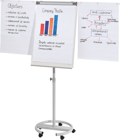 Tabelë Flipchart Franken Mobile, 68 x 110cm, e bardhë