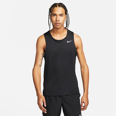 Maicë sportive Nike Miler Dri-FIT për meshkuj, pa mëngë, për vrapim, e zezë, L