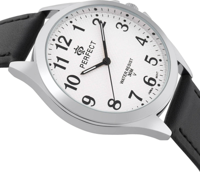 Orë dore Perfect Day PERFECT GXB412-03, për burra, 42mm, argjend