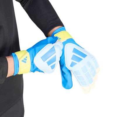 Doreza portieri adidas Predator Training KA7786, latex, për stërvitje, të bardha blu të verdha