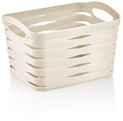 Shportë plastike Üçsan Cestino Ribbon M-094, 1.5L, ngjyrë krem