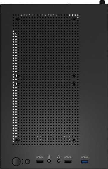 Kasa PC Aerocool CS-111-G-BK-v1 Mini Tower, xham i temperuar, e zezë