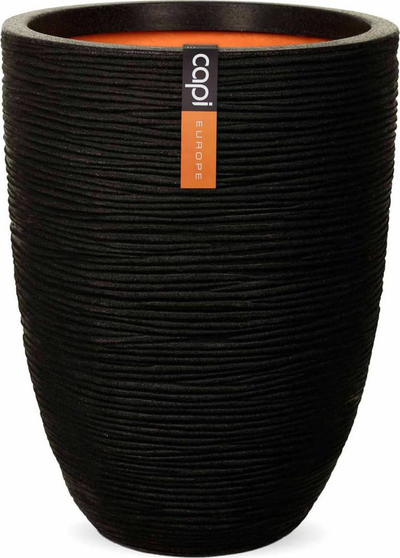 Vazo Capi Europe Elegant Low Rib NL 46x58, plastike, e zezë