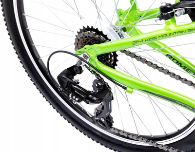 Biçikletë malore Romet Rambler 24, Shimano 21 marsh, rrota 24", jeshile