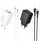 Karikues udhëtimi Hoco N71, 30W GaN, USB-C edhe USB-A, i bardhë