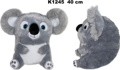 Lodër pelushi Sun Day Koala, 40cm, ulur mbi top, gri