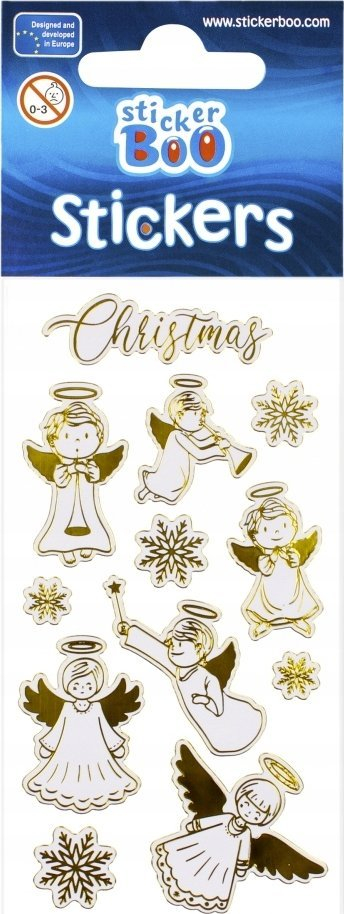 Ngjitëse Sticker Boo Christmas 478079, me motive festash, me ngjyrë ari