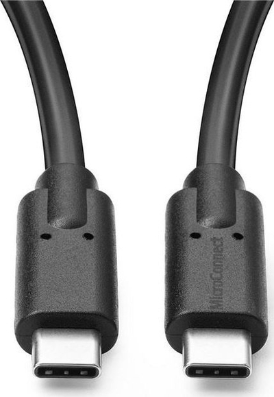 Kabllo USB C Microconnect USB3.2CC0.25, USB 3.2 Gen 2, 0.25m, e zezë