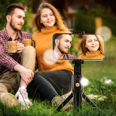 Selfie stick edhe tripod RoGer RO SELF 2IN1, me telekomandë Bluetooth, teleskopik, i zi