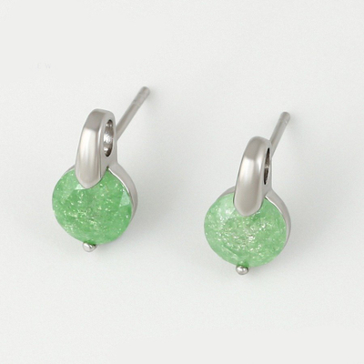 Vathë Xuping 6102, 13 x 7 x 11 mm, argjendtë/gjelbër