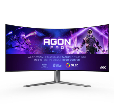Monitor lojrash AOC AGON PRO AG456UCZD, 45", WQHD OLED, i zi
