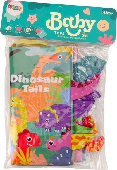 Libër lodër i butë LEAN Toys Animals Dinosaurs Rustling Colorful, për foshnje, shumëngjyrësh