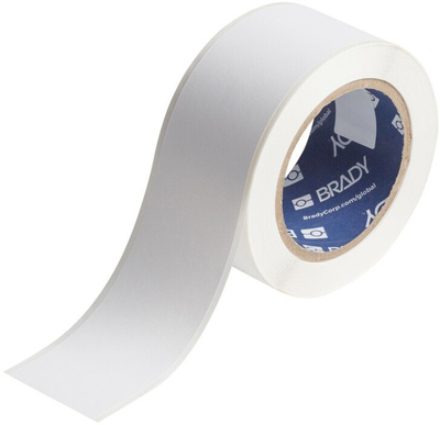 Rrotull etiketa letre Brady, 5.08 cm, për printer inkjet, e bardhë