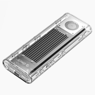 Kuti eksternale SSD Orico TCM2-G20, për M.2 NVMe, USB-C 3.2 20Gb/s, e tejdukshme