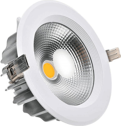 Panel LED V-TAC COB Downlight, 40W, 6500K, i bardhë