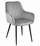 Karrige ngrënieje Velvet Modern, kadife, metal, gri argjendtë