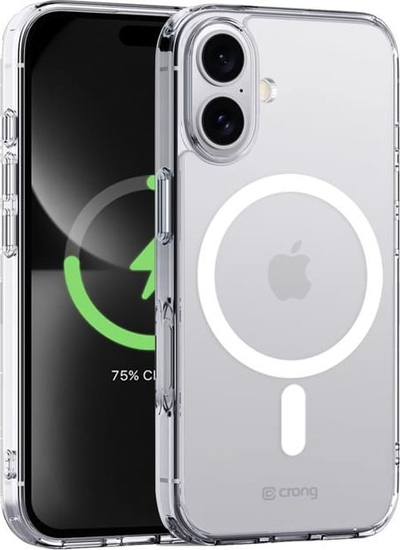 Maskë mbrojtëse Crong Clear Mag Cover për iPhone 16, MagSafe, transparente
